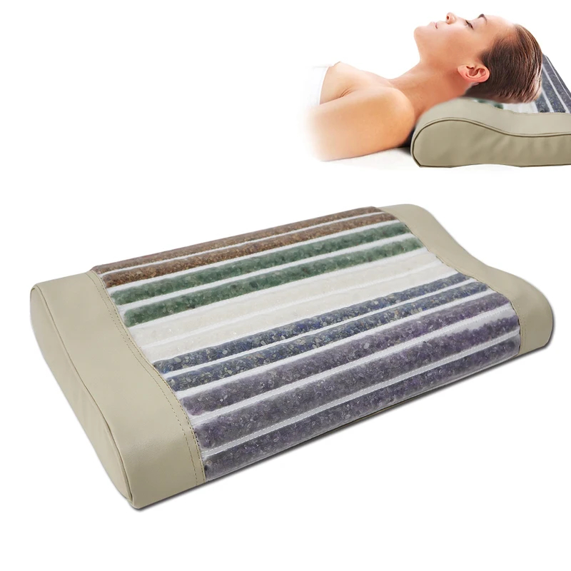 Neck Traction Pillow - Cuscino di cristallo Massaggio con gemme